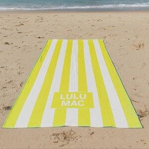 Lulu Mac Yellow Darby Beach Towel